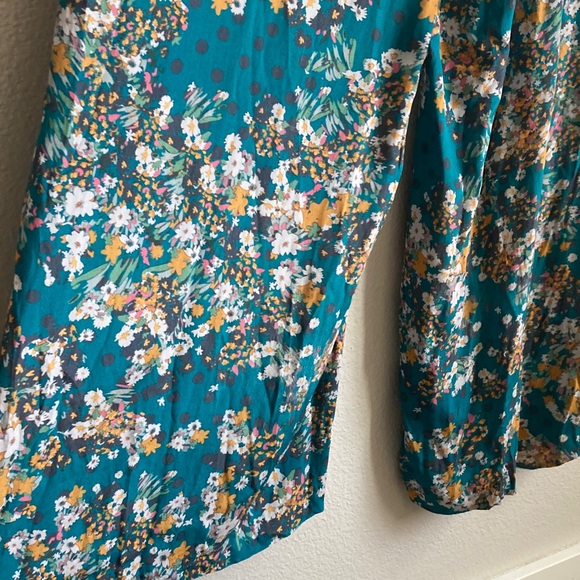 Anthropologie Kachel Teatime Silk Viscose Blend Floral Jumpsuit Wide Leg sz 8 - Picture 9 of 14